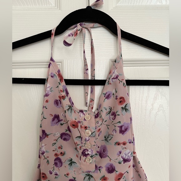 90s Floral Halter Dress - Picture 2 of 4